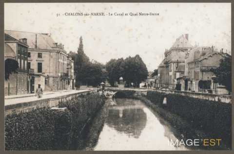 Canal et quai Notre-Dame (Châlons-sur-Marne)